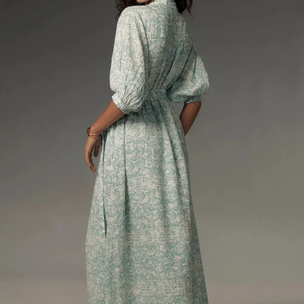 Anthropologie ~ The Irene Linen Shirt Dress by Maeve - Picture 6 of 6